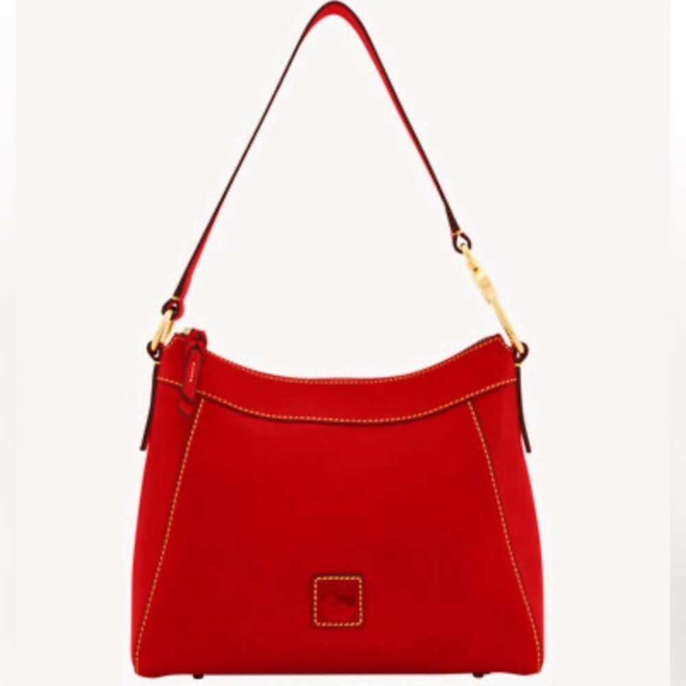 DOONEY & BOURKE ❤️RED❤️ FLORENTINE LEATHER CASSIDY HOBO SHOULDER BAG🌟LIKE NEW🌟
